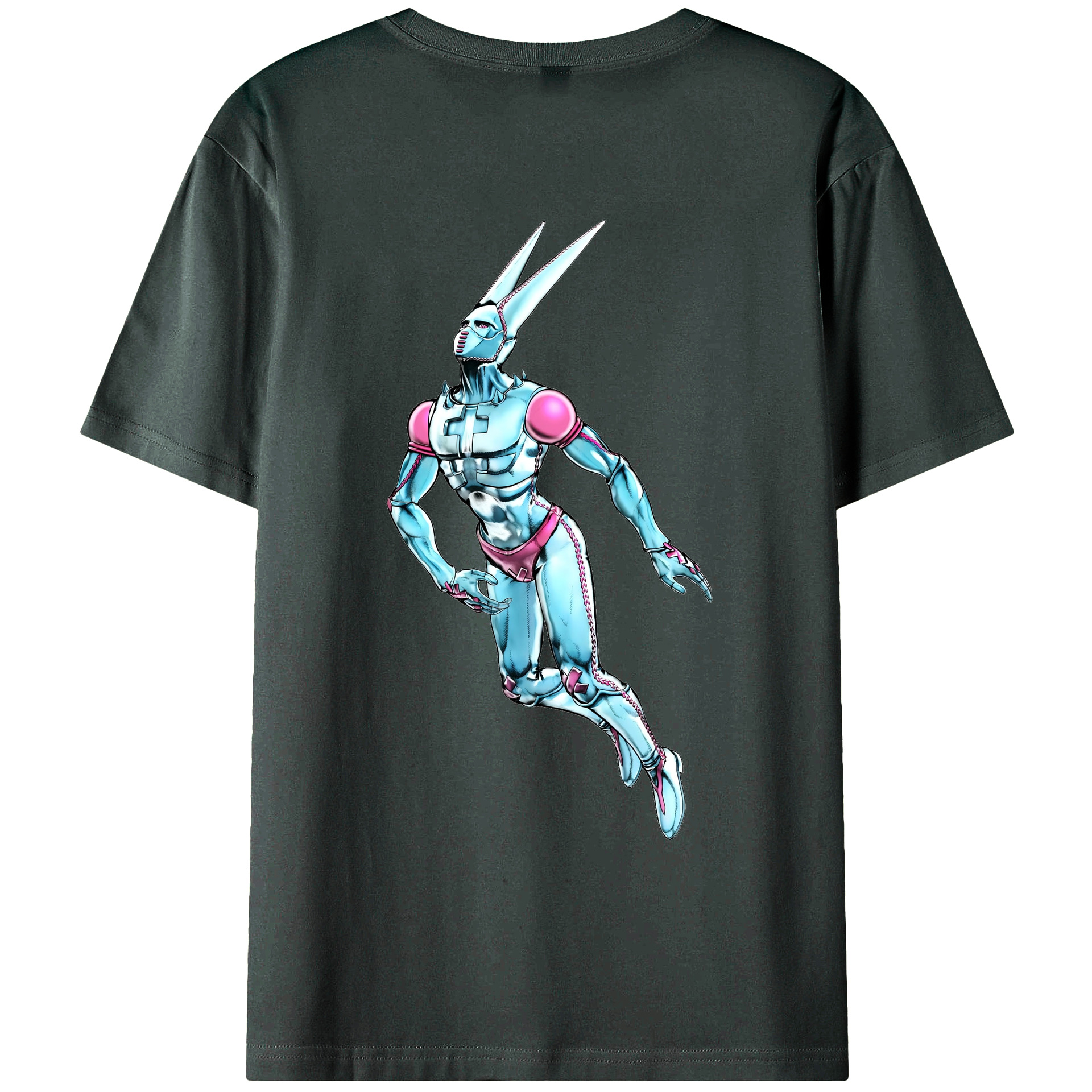 （画像用） ジョジョの奇妙な冒険 JoJo's Bizarre Adventure 綿100％ メンズ半袖Tシャツ（バックプリント） 通気性